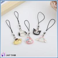 JXFTKM คุโรมิ จี้สายคล้องโทรศัพท์ Cinnamoroll คาวาอิ เสน่ห์ของโทรศัพท์ น่ารักน่ารักๆ เมโลดี้ ห่วงโซ่กุญแจ รถสำหรับรถ