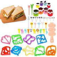 Fruit Cutters Shapes For Kids Stainless Steel Food Cutters For Kids 45 Pcs Lunch Accessories Sandwich Making Set Rice Ball Maker Lunch Box Supplies DIY Cutters For Cakes liberal