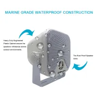 100W 4 inch Waterproof Boat Marine Box Outdoor Speakers Surface Mounted For ATV UTV Golf Cart Tractor Powersports Truck Jeep