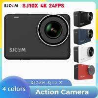 SJCAM กล้องแอคชั่นแคมเมรา SJ10X SJ10 X 4K 24FPS ตัวเครื่อง10M กันน้ำ WiFi 2.33หน้าจอสัมผัสระบบกันสะเทือนไจโรการถ่ายทอดสด DV