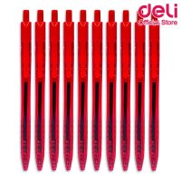 ( โปรโมชั่น++) คุ้มค่า Deli Q34 Ball point pen ปากกาลูกลื่น หมึกแดง ขนาดเส้น 0.5mm แพ็ค 10 แท่ง สุดค้ม ปากกา เครื่องเขียน ปากกาเขียนดี ปากกาแดง ราคาสุดคุ้ม ปากกา เมจิก ปากกา ไฮ ไล ท์ ปากกาหมึกซึม ปากกา ไวท์ บอร์ด