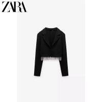 ☌Zarağkiss ใหม่ฤดูหนาวสีดำพู่สั้นเสื้อสูทกระโปรง8657707 800