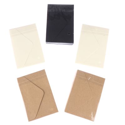 20Pcs/set Mini Paper Window Envelopes Wedding Invitation Classical Kraft Blank Envelope Gift Envelope
