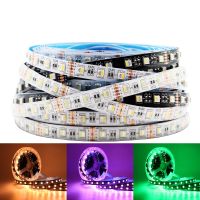 DC12V ไฟแถบไฟ LED RGBW RGBWW SMD5050/24V ชิป LED 1 4สี IP30 60LED/ม. IP65เทป LED ยืดหยุ่น IP67กันน้ำ