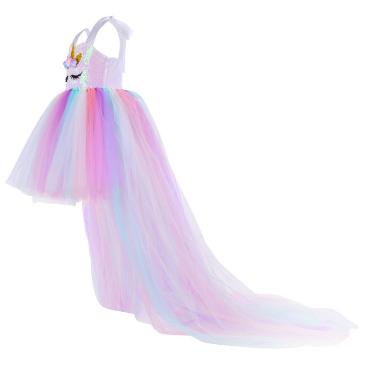 long-tail-unicorn-dress-for-girls-birthday-party-dress-elegant-baby-girl-princess-carnival-costume-hairband-pas-rainbow-gown