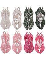 【CC】☎☼♠  Crotch Bodysuit Size Erotic Babydoll Deep V Set