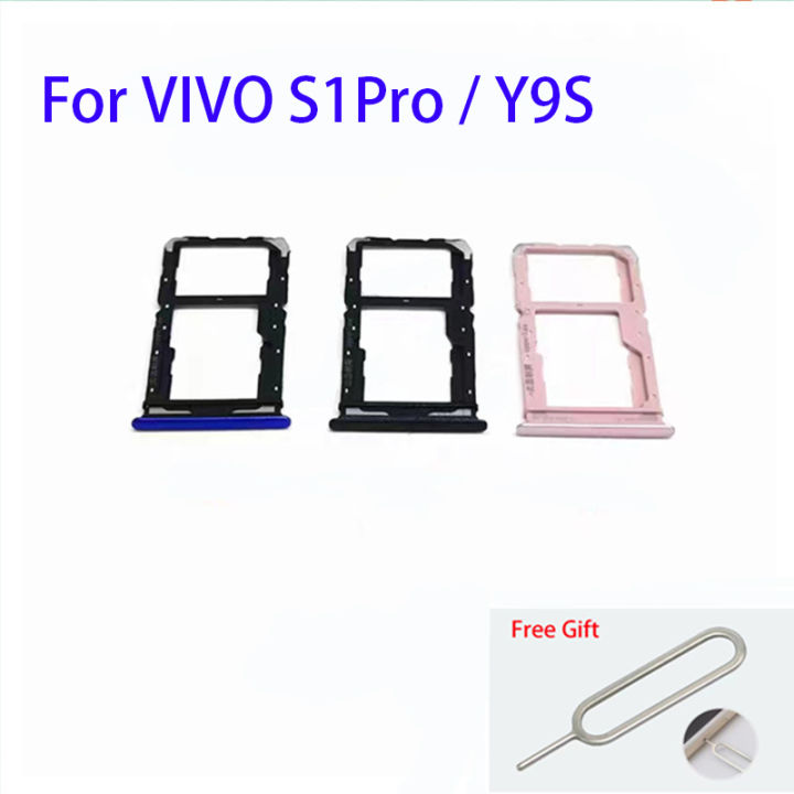 ถาดใส่ซิมการ์ด S1Pro ขาตั้งสำหรับ VIVO/Y9S/S1 PRO ซิมการ์ดอะแดปเตอร์ซิมการ์ดกับ Micro การ์ด SD ถาดใส่ช่องอะไหล่อะแดปเตอร์ส่วน