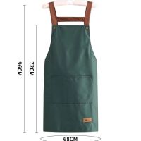 Apron waterproof and oil men and women with the kitchen cooking corset pure color contracted straps over the restaurant uniforms increase