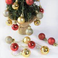 {Decwork}24Pcs Christmas Ball Bauble Decorations Xmas Tree Ornament Hanging Ball Toys Decor For Home New Year Navidad Party Supplies