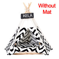 Pet Tent House Cat Bed Portable Teepee With Thick Cushion Cat Bed Available For Dog Puppy Excursion Outdoor Indoor Linen PetTent