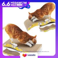 Cataccessories เตียงฝนเล็บแมวแบบลูกคลื่น สีเหลือง