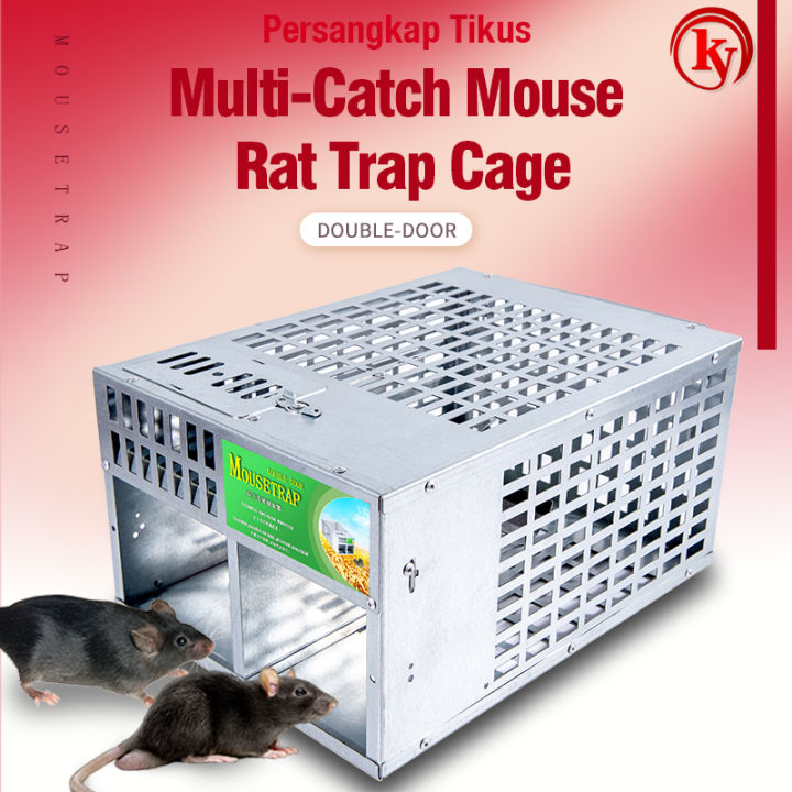 Multi-Catch Large Double-Door Mice Mouse trap Reusable for indoor and  outdoor