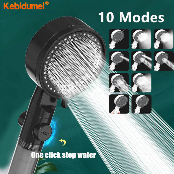 Kebidumei 10 Modes HighPressure Filtered Water Shower Head One Key