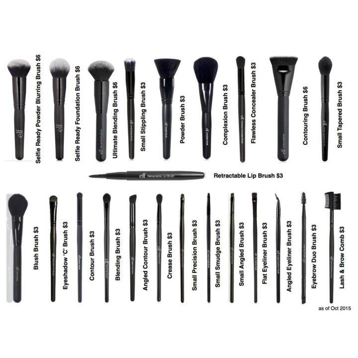 Elf Face and Eye Assorted Complexion Brushes Putty Brush Buffing