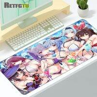 แผ่นรองเม้าส์อะนิเมะที่มีหน้าอก Genshin Shock Mouse Pad แผ่นรองเม้าส์สาวเซ็กซี่ แผ่นรองเม้าส์ XXL