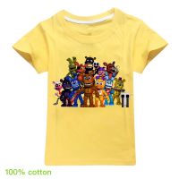 Cute Five Nights at Freddy Printing Tshirt 2 To 16 Years Kids Tops Summer Boy Girl Cute Short Sleeve Tshirt Tops Birthday Present