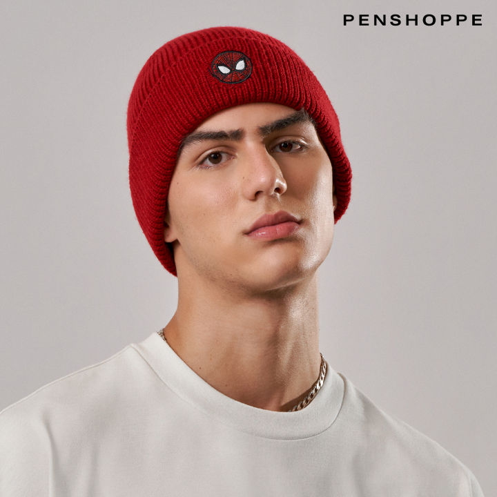 Penshoppe Marvel Spider-Man Beanie With Embro Patch For Men (Red ...