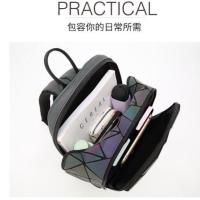 【Ready】? Autumn and winter backpack trendy brand female ins all-match personality rhombus geometric backpack student schoolbag campus style