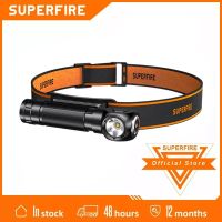 SUPERFIRE TH04 Super Bright Head Flashlight 18650 Headlamp USB-C Rechargeable Work Light with Magnet Tail Torch Camping Lantern Rechargeable  Flashlig