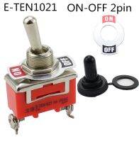 E-TEN1021 2-Pin 2 Terminal ON-OFF 250V 15A AC Mini Auto Toggle Switch 2 Position Copper Contact Switches Orange Electrical Circuitry  Parts