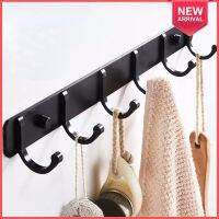 Space Aluminum Black Coat Wall Hooks Bathroom Towel Hook Clothes Coat Hook Home Storage Hook Nordic Hook Bathroom Accessories Clothes Hangers Pegs