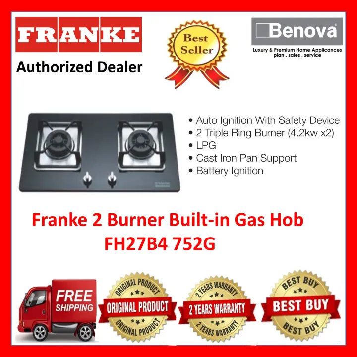 Franke 2 Burner Builtin Gas Hob FH27B4 752G Lazada