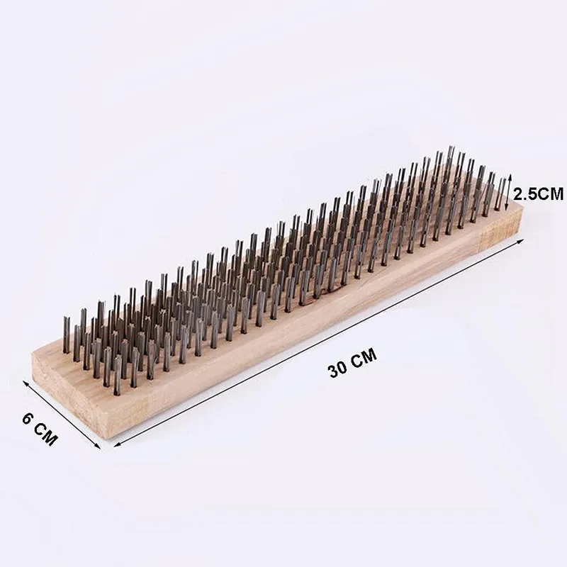 Long handle stainless steel wire brush industrial rust removal