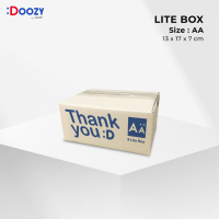 Lite Box กล่องไปรษณีย์ ขนาด AA (13x17x7 ซม.) แพ็ค 20 ใบ กล่องพัสดุ กล่องฝาชน Doozy Pack ถูกที่สุด!