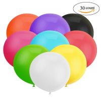 【cw】 30pc Inch Big Round Assorted Balloons for Photo Shoot/Birthday/Wedding/Festival Decorations 【hot】
