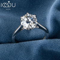 IOGOU PT950แพลทินัม23ct 4ct Solitaire D สี Moissanite แหวนเพชรสัญญาแต่งงานแหวนสำหรับผู้หญิงหมั้นเครื่องประดับของขวัญ
