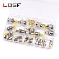 【LZ】☎✁❡  24pcs Box SMA para N/UHF/BNC/TNC/F/M SMA Série Coaxial RF Adaptador de teste cabeça Conector todo cobre