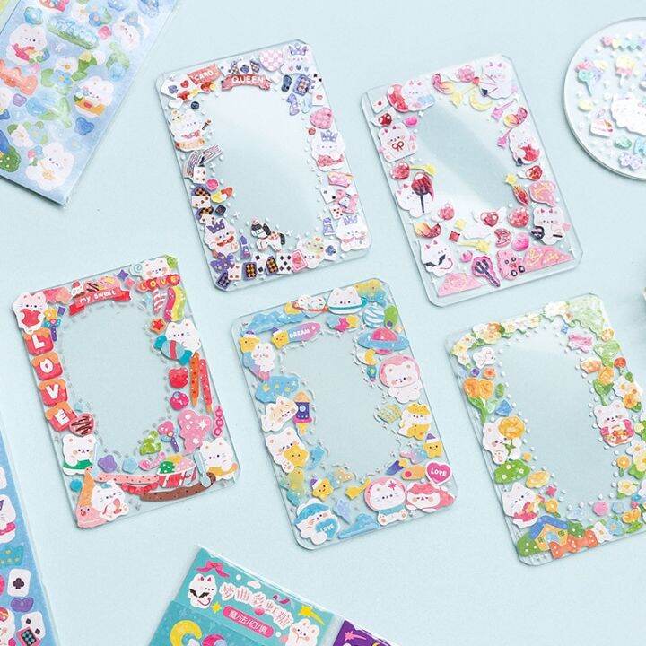 2-sheets-cute-rainbow-color-cartoon-decorative-stickers-for-greeting-cards-photo-frames-craft-diy-scene-collage-stickers-labels