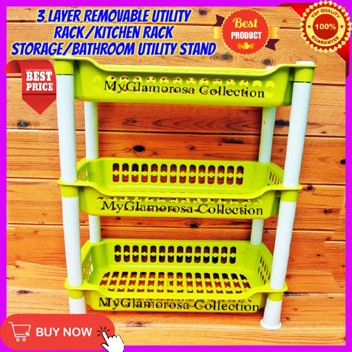 MyGlamorosa Collection 3 Layer Removable Utility Rack/Utility Rack/Rack