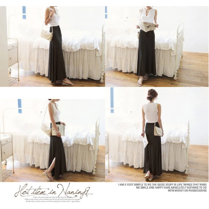 Women Long Elegant A-Line Pleated Maxi Skirt | Lazada.co.th
