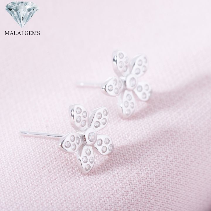 malai-gems-ต่างหูเพชร-เงินแท้-silver-925-เพชรสวิส-cz-เคลือบทองคำขาว-รุ่น-075-1ea82907-แถมกล่อง-ต่างหูcz-ต่างหูเงินแท้