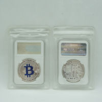 Silver Gold Plated Bitcoin Coin Art Collection ของขวัญ Physical ที่ระลึก Casascius Bit BTC เหรียญโลหะ PCCB Case