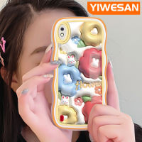 YIWESAN เคส A71 A01 A10ปลอกสำหรับ Samsung ลายการ์ตูนแฟชั่นลาย3D ดอกไม้สีสันสดใสป้องกันเลนส์กล้องเคสโทรศัพท์แบบใสเคสนิ่มโปร่งใสกรอบซิลิโคนกันกระแทก