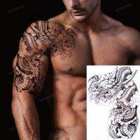 Large Temporary Tattoo For Men Adult Shoulder Chest Sexy Body Art Beauty Fake Tattoos Sticker Muscle Painting Dragon Tribal Big