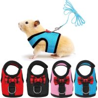 Small Animal Hamster Harness and Leash Set Mesh Rabbit Leash Lead Vest Harness Leash for Guinea Pigs Chinchilla Rabbit Hamster Leashes