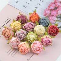 【cw】 20pcs 3.5cm Rayon RoseHead WeddingChristmasBirthday DecorationsCraft Fake Flowers