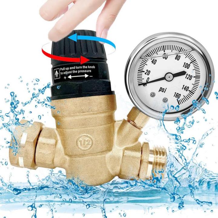 brass-water-pressure-regulator-rv-handle-adjustable-water-pressure-reducer-safe-and-healthy-water-pressure-regulation-tool-for-rv-camper-and-travel-trailer-premium