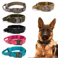 Durable Tactical Dog Collar Leash Set Adjustable Military Pet Collar Leash Medium Large Dog German Shepherd Training Accessories Cable Management