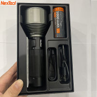 Nextool ไฟฉายแบบชาร์จไฟได้5000MAh 2000lm 380M 5โหมด IPX7กันน้ำไฟ LED Type-C Seaching ไฟฉายสำหรับตั้งแคมป์กลางแจ้ง