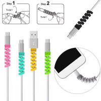 Universal Silicone Spiral USB Charge Cable Protector Saver Cover สำหรับ iPhone