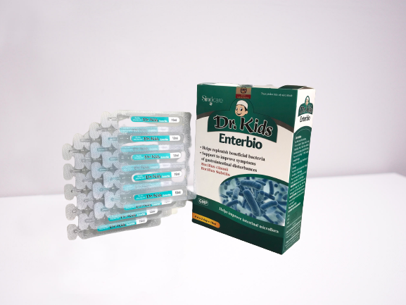 Dr.Kids Enterbio ( Giúp bổ sung lợi khuẩn giúp cải thiện hệ vi sinh đường ruột hỗ trợ cải thiện biểu hiện và giảm nguy cơ rối loạn tiêu hóa do loạn khuẩn đường ruột)