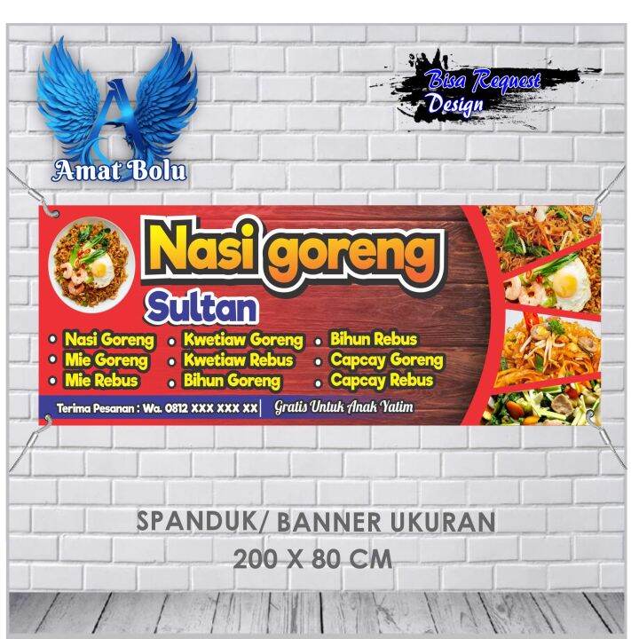 BANNER MMT SPANDUK MIE AYAM BAKSO UKURAN 200X80 BISA REQUEST | Lazada ...