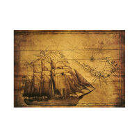 Goodbro โปสเตอร์เรือโบราณเรือ Nautical สายรูปแบบกระดาษคราฟท์ Home Decor สติ๊กเกอร์ติดผนังสำหรับบาร์