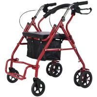 Rollator รถเข็นผู้ป่วยหัดเดิน พับเก็บได้มี6ล้อและที่พักเท้า รถเข็นสำหรับผู้สูงอายุรถเข็นช่วยพยุงเดินรถเข็นคนชรานิ้วรถเข็นผู้พิการแบบพับได้ Wheelchair วีลแชร์ รถเข็นผู้ป่วย รถเข็นผู้สูงอายุ พับได้ มือคอนโทรลได้ มีเบรคมือ ล้อหนา