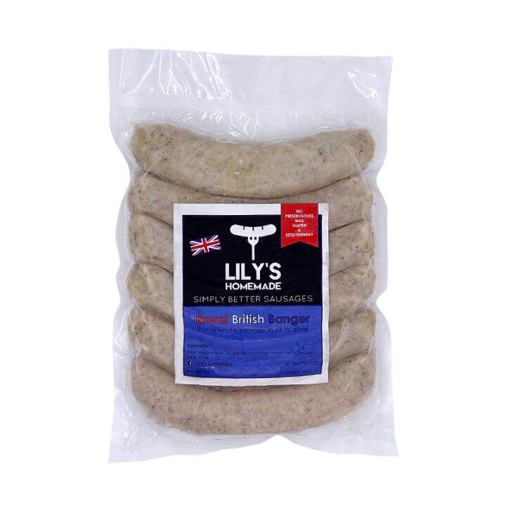 LILY'S HOMEMADE ROYAL BRITISH BANGER SAUSAGES 500G Lazada