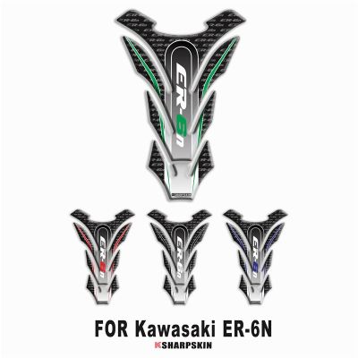 Motorcycle 3D fuel tank pad sticker protective decorative decal FOR KAWASAKI ER-6N Fishbone Protective Decals